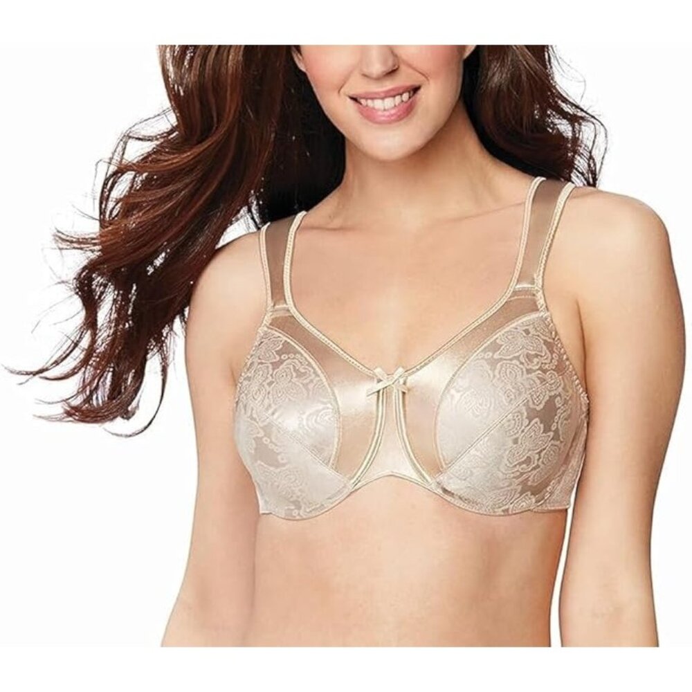Bali Women's Minimizer Bra 36D Underwire Bra Bustline‎ Slimmer Full Coverage Bra